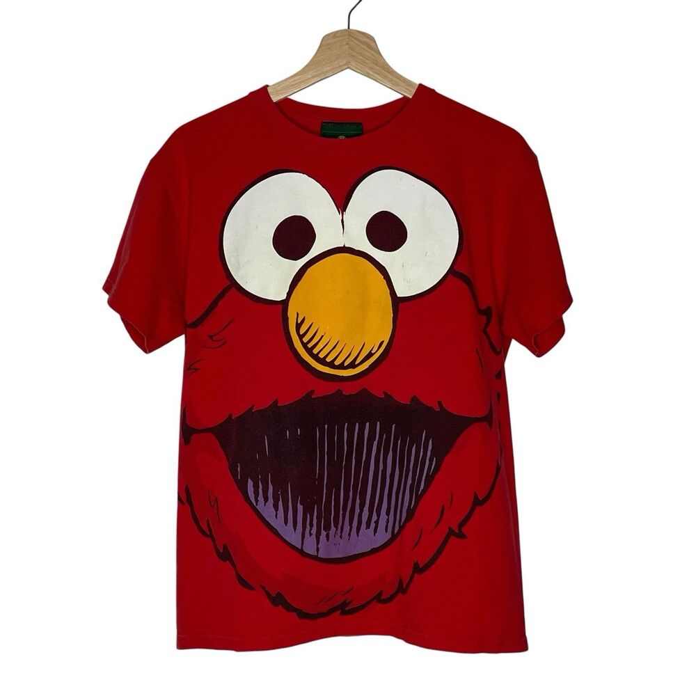 Sesame Street Elmo Big Face Shirt Medium Red